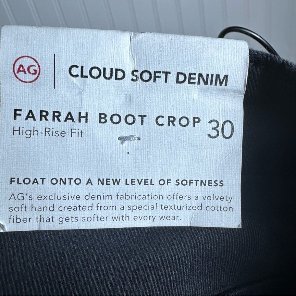 AG Adriano Goldschmied FARRAH BOOT CROP SULFUR BLACK NWT SZ 30 CROPPED BOOTCUT - Picture 11 of 16